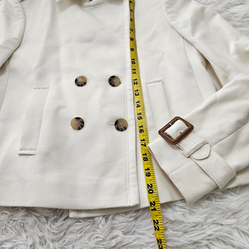 NWT Ann Taylor‎ Women's Cream Double Button Collared Jacket. Size 4P - Picture 13 of 13